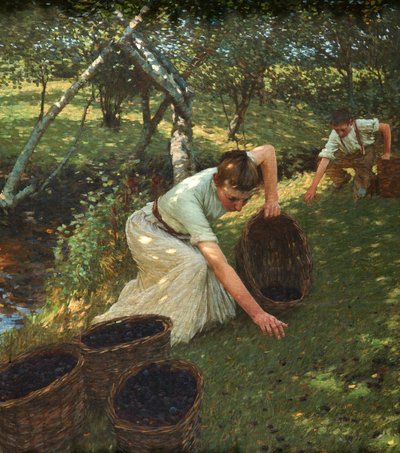 Gathering Plums by Henry Herbert La Thangue